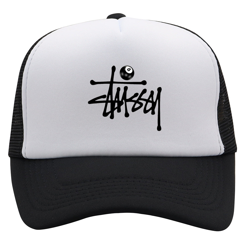 Stussy Hat Printed Truck Cap Baseball Cap Casual Shade Sun Protection Cap
